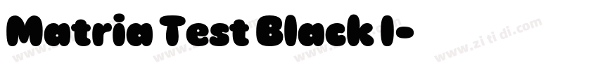 Matria Test Black I字体转换